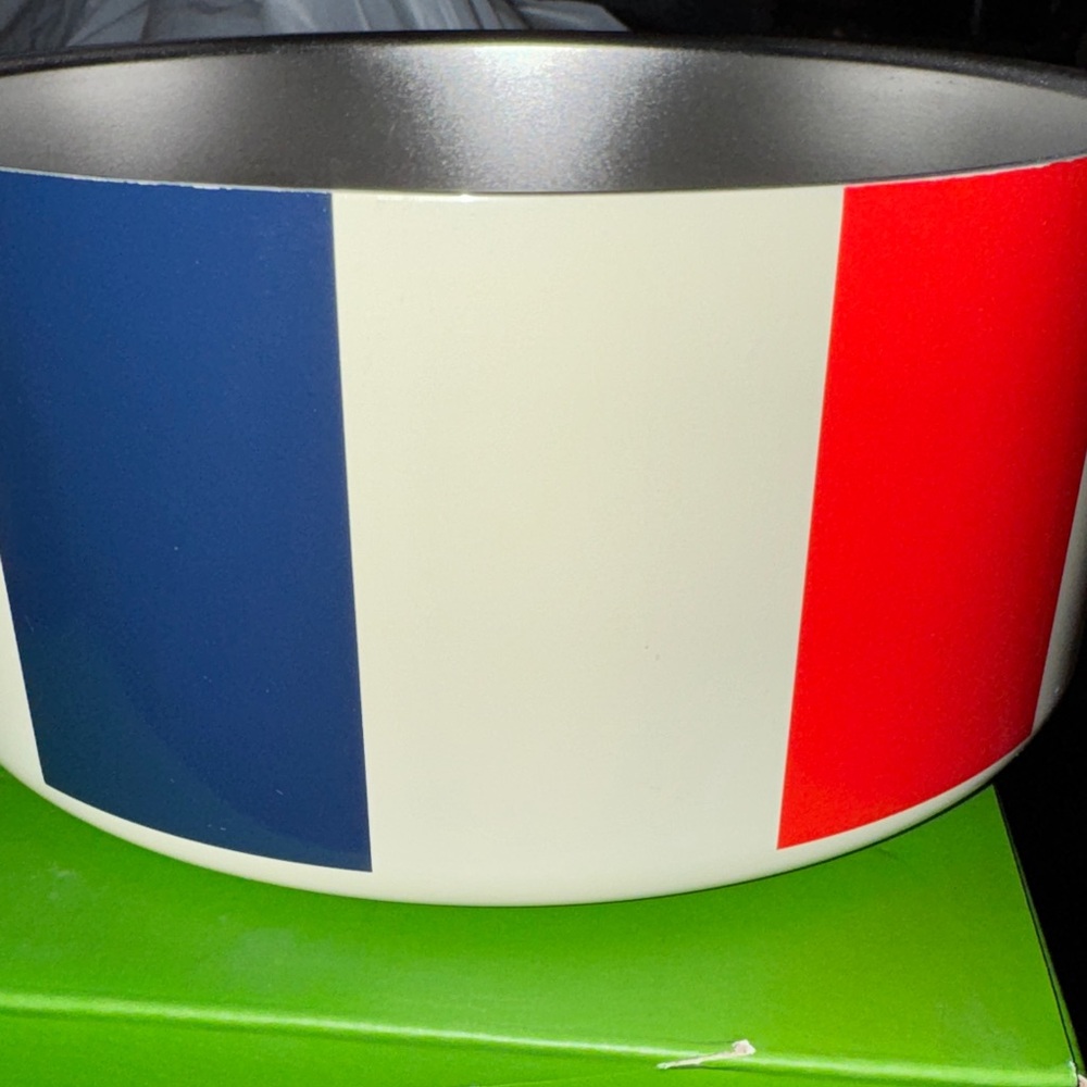 Kate Spade Striped Stainless Steel Pet Bowl - Red, Navy, Blue, White - Picture 4 of 5